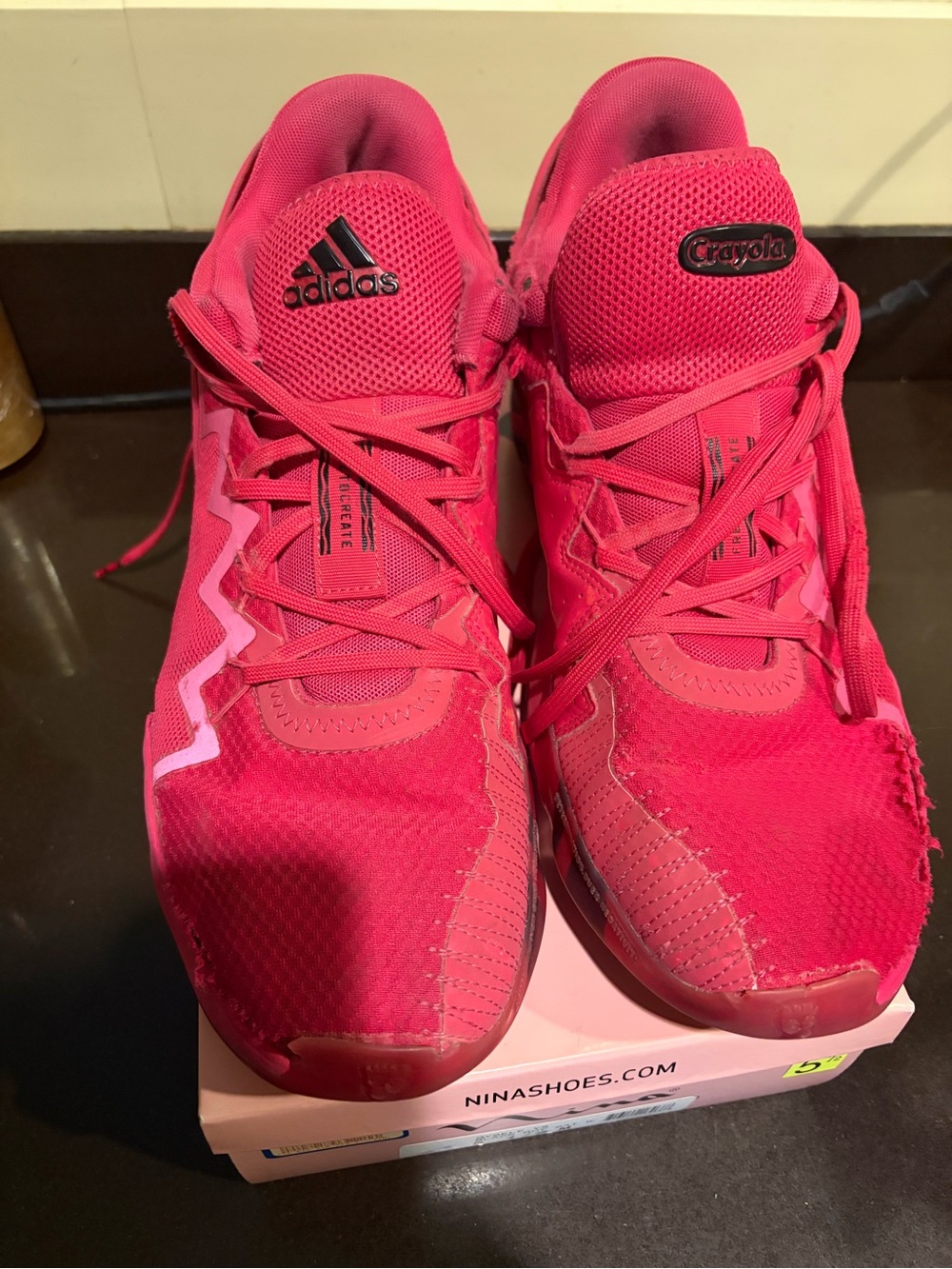 Adidas crayola jazzberry jam designer edition gym sneaker athletic shoes size 14